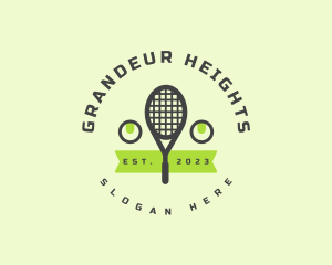 Tennis Racket Badge logo design