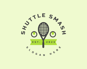 Tennis Racket Badge logo