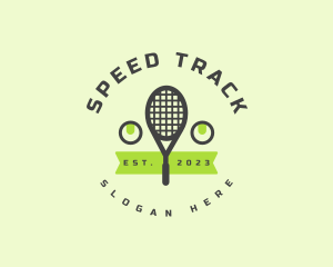 Tennis Racket Badge logo
