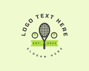 Badminton - Tennis Racket Badge logo design