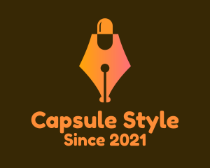 Capsule Pen Nib logo design