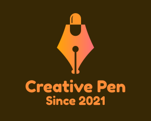 Capsule Pen Nib logo design