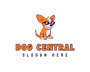 Chihuahua Dog Sunglasses logo design