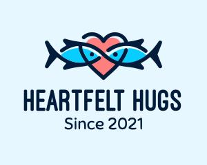 Seafood Fish Love Heart logo