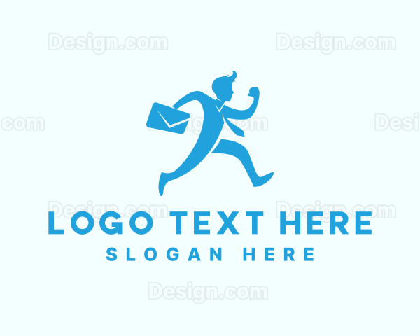 Running Professional Employee Logo