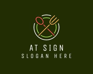 Restaurant Diner Neon Sign logo design