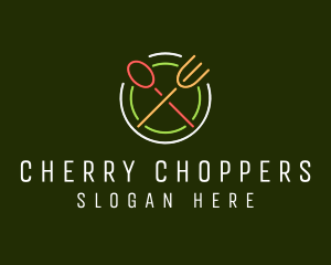 Restaurant Diner Neon Sign logo design