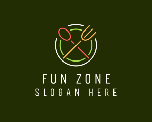 Restaurant Diner Neon Sign logo design