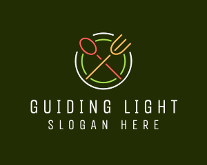 Restaurant Diner Neon Sign logo design