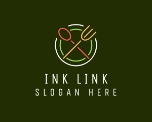 Restaurant Diner Neon Sign logo design