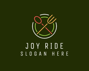 Restaurant Diner Neon Sign logo design