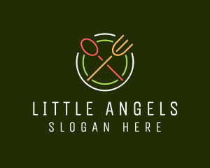 Restaurant Diner Neon Sign logo design