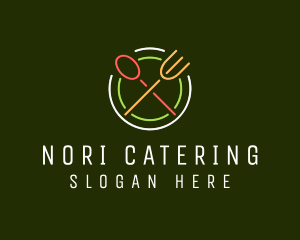 Restaurant Diner Neon Sign logo design