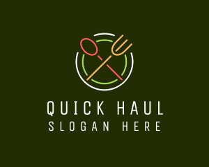 Restaurant Diner Neon Sign logo design