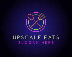 Restaurant Diner Neon Sign logo design