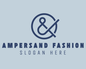 Stylish Ampersand Type logo design