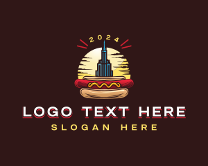 Skyscraper Hotdog Building  logo