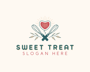 Whisk Cookie Dessert logo design