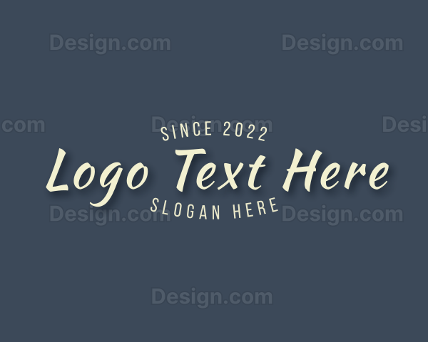 Hipster Business Text Logo