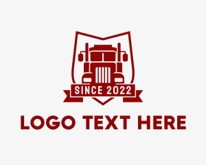 Truck - Logistics Truck Transport logo design
