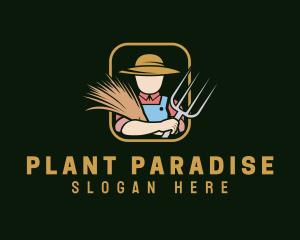 Organic Plant Farmer logo design