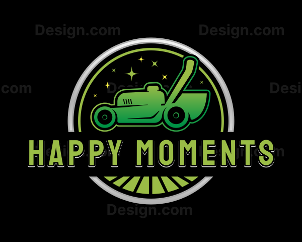 Landscaping Lawn Mower Logo