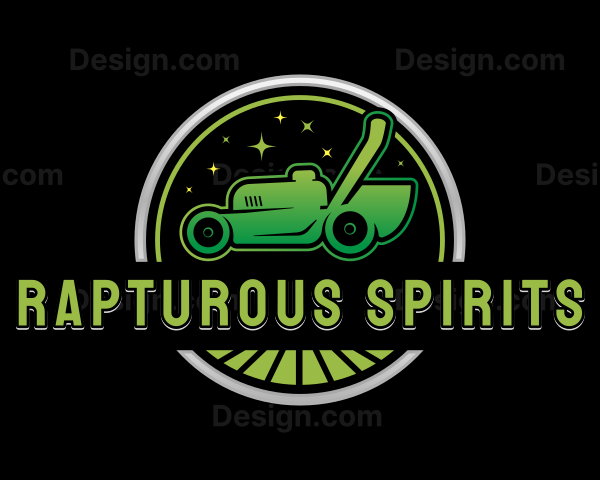 Landscaping Lawn Mower Logo