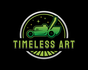 Landscaping Lawn Mower Logo