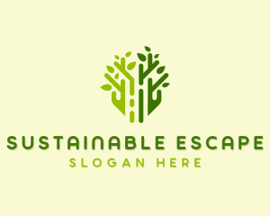 Sustainable Eco Tree logo design