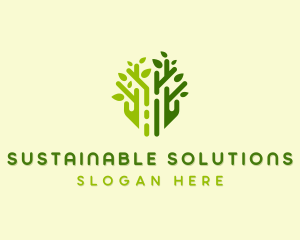 Sustainable Eco Tree logo design