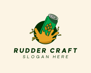 Beer Can Splash logo design