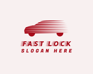 Red Fast Rideshare logo design