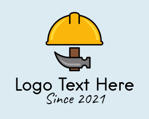 Construction Hat Hammer logo