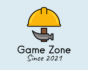 Construction Hat Hammer logo