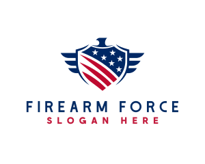 Military Shield Veteran logo design