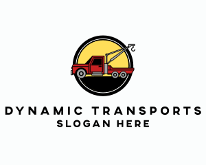 Tow Truck Transportation logo design