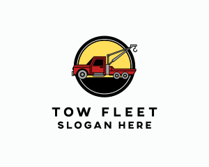 Tow Truck Transportation logo design