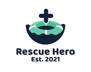 Lifeguard Buoy Rescue  logo design