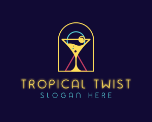 Neon Cocktail Club logo design