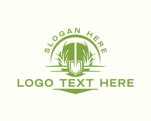 Landscaping Shovel Gardening logo