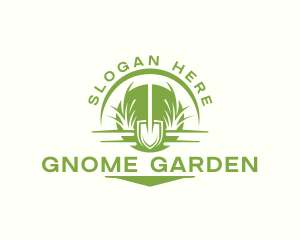 Landscaping Shovel Gardening logo design