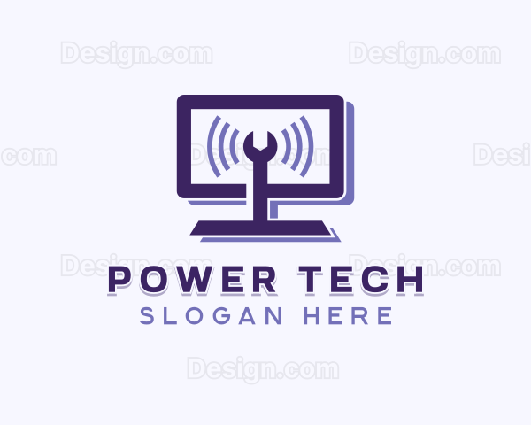Computer Technician Mechanic Logo