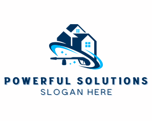 Residential Power Washing Cleaner logo design