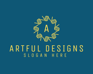 GeometricFlower Interior Designer logo design