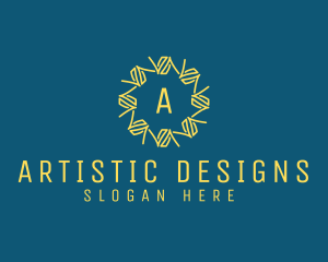 GeometricFlower Interior Designer logo design