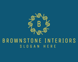 GeometricFlower Interior Designer logo design