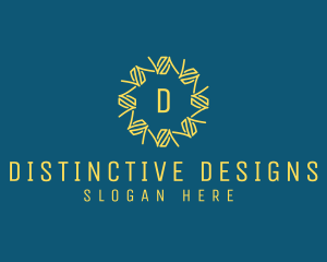 GeometricFlower Interior Designer logo design