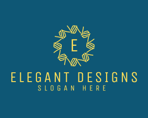 GeometricFlower Interior Designer logo design