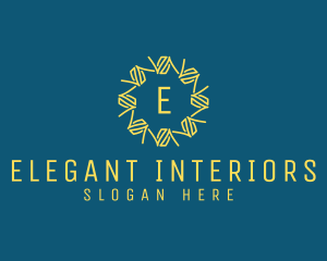 GeometricFlower Interior Designer logo design