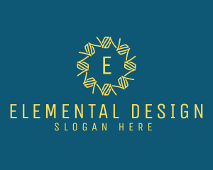 GeometricFlower Interior Designer logo design